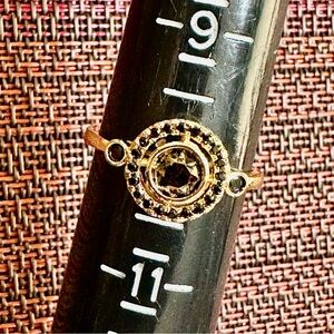 Fragrant Jewels Gold Ring with Black Gem